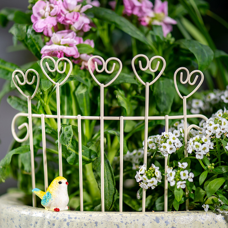 Succulent Arrangement Mini - سياج حديقة معدني صغير بتصميم خيالي،