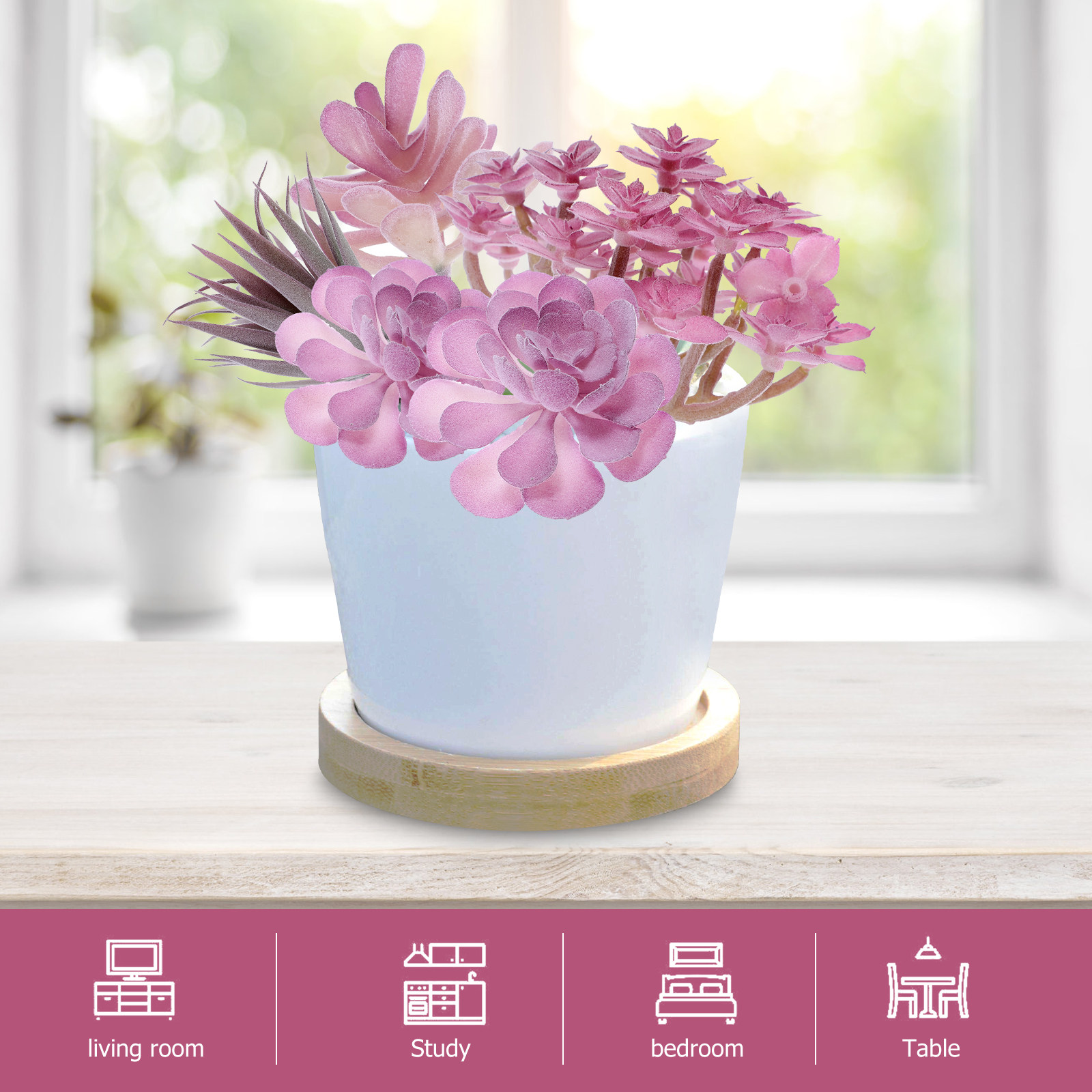Succulent Arrangement Mini - 9 قطع من النباتات الاصطناعية الداخلية