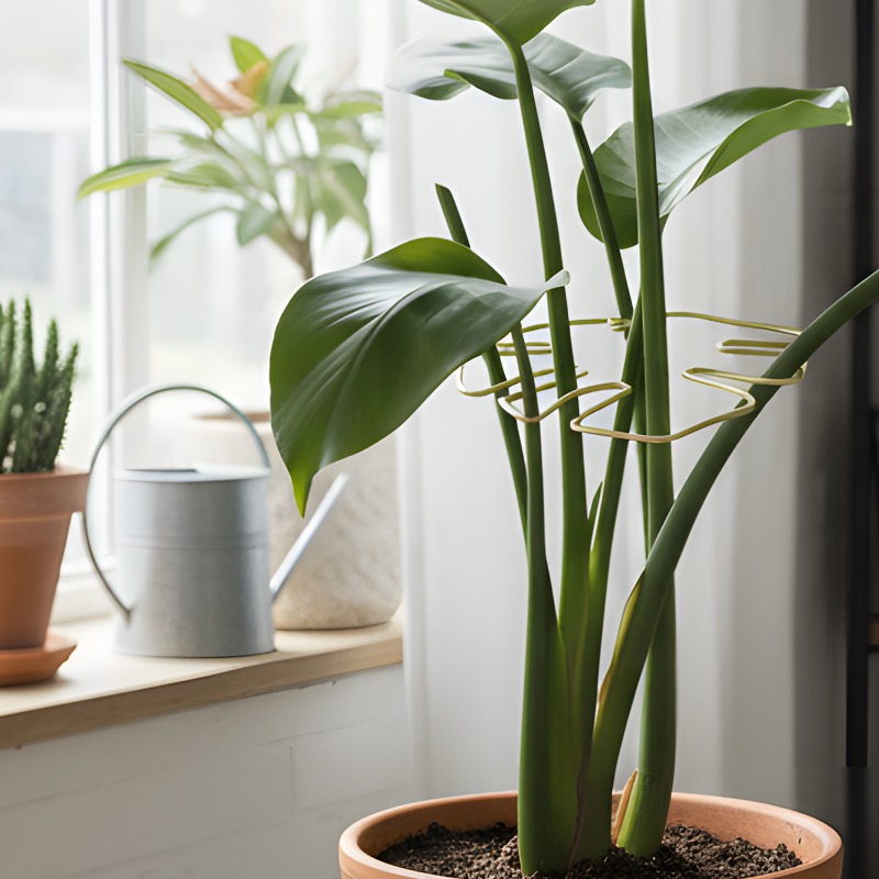 10/1 قطعة دعامة نباتات معدنية  - مراجعة Variegated Monstera Node وسعره