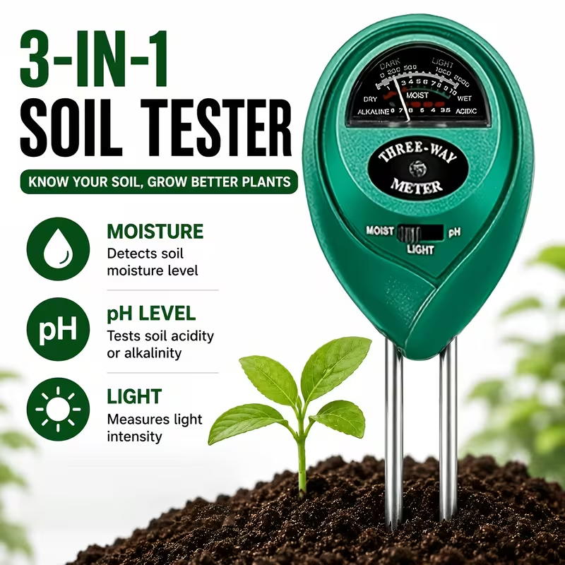 جهاز اختبار التربة 3 في 1 (مقي - مراجعة Plant Parent Tools وسعره